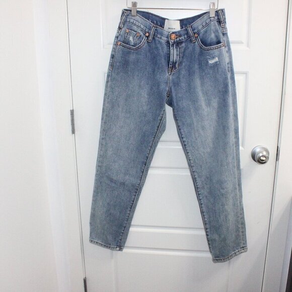One Teaspoon Jeans Women's Size 26 Awesome Baggies Mid Rise Distressed Boyfriend - Picture 1 of 4